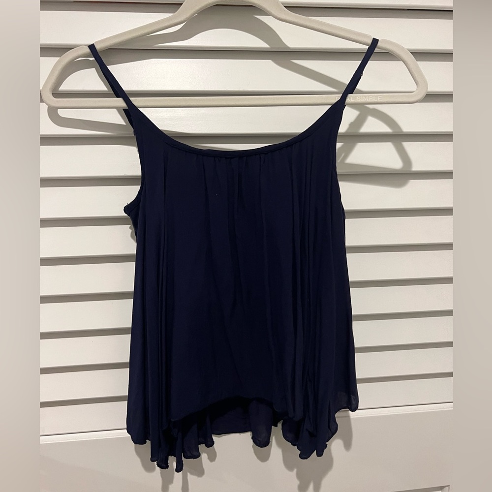Vintage Havana Girls NavyBlue Flowy Tank with adjustable straps Size:M 10/12 NWT